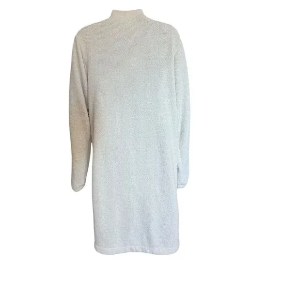 ADIDAS Originals Womens Velour Layering KIMONO Sz XS Wonder White Pockets Poly - Picture 4 of 14